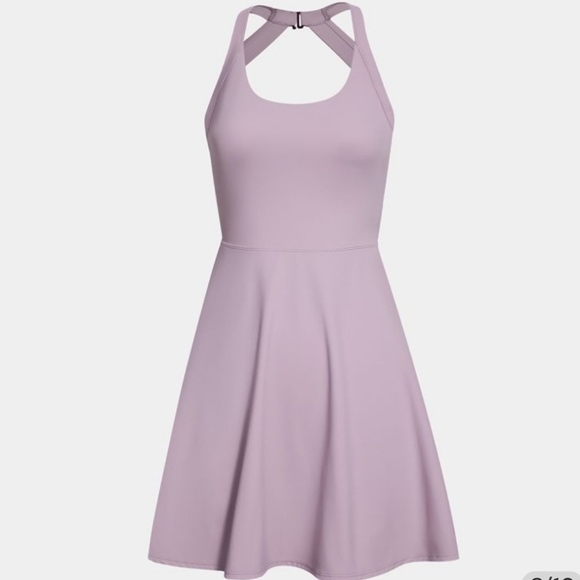 Halara Backless Cut Out Twisted Side Pocket 2-in-1 Barre Ballet Dance Dress - Picture 4 of 8